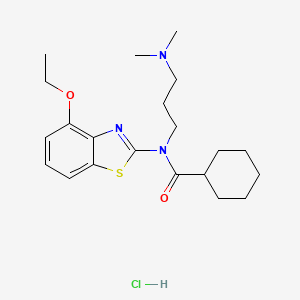 N-(3-(dimethylamino)propyl)-N-(4-ethoxybenzo[d]thiazol-2-yl)cyclohexanecarboxamide hydrochloride