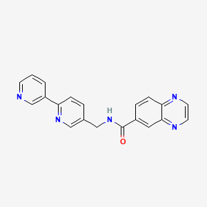 N-([2,3'-bipyridin]-5-ylmethyl)quinoxaline-6-carboxamide