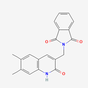 2-[(6,7-dimethyl-2-oxo-1,2-dihydroquinolin-3-yl)methyl]-2,3-dihydro-1H-isoindole-1,3-dione