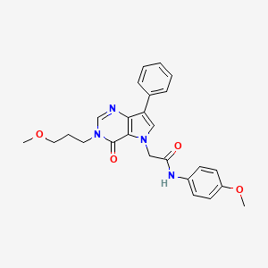 N-(4-methoxyphenyl)-2-[3-(3-methoxypropyl)-4-oxo-7-phenyl-3,4-dihydro-5H-pyrrolo[3,2-d]pyrimidin-5-yl]acetamide