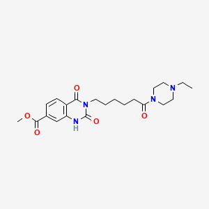 Methyl 3-[6-(4-ethylpiperazin-1-yl)-6-oxohexyl]-2,4-dioxo-1,2,3,4-tetrahydroquinazoline-7-carboxylate