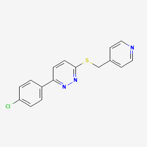 3-(4-Chlorophenyl)-6-((pyridin-4-ylmethyl)thio)pyridazine