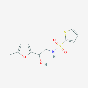 molecular formula C11H13NO4S2 B2441655 N-[2-hydroxy-2-(5-methylfuran-2-yl)ethyl]thiophene-2-sulfonamide CAS No. 1226430-53-0