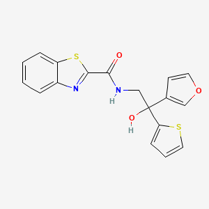 N-(2-(furan-3-yl)-2-hydroxy-2-(thiophen-2-yl)ethyl)benzo[d]thiazole-2-carboxamide