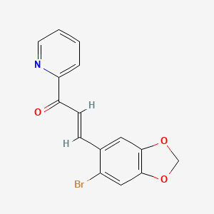 (E)-3-(6-bromobenzo[d][1,3]dioxol-5-yl)-1-(pyridin-2-yl)prop-2-en-1-one