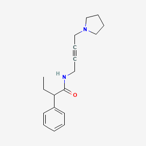 2-phenyl-N-(4-(pyrrolidin-1-yl)but-2-yn-1-yl)butanamide