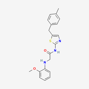 2-((2-methoxyphenyl)amino)-N-(5-(4-methylbenzyl)thiazol-2-yl)acetamide