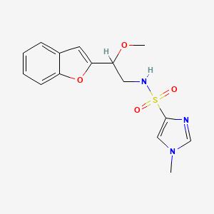 N-(2-(benzofuran-2-yl)-2-methoxyethyl)-1-methyl-1H-imidazole-4-sulfonamide