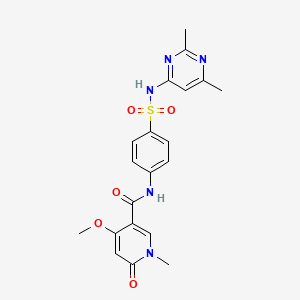 molecular formula C20H21N5O5S B2441687 N-(4-(N-(2,6-dimethylpyrimidin-4-yl)sulfamoyl)phenyl)-4-methoxy-1-methyl-6-oxo-1,6-dihydropyridine-3-carboxamide CAS No. 2034319-29-2