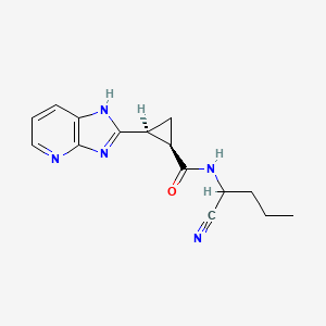 molecular formula C15H17N5O B2441707 (1R,2S)-N-(1-Cyanobutyl)-2-(1H-imidazo[4,5-b]pyridin-2-yl)cyclopropane-1-carboxamide CAS No. 2248623-84-7