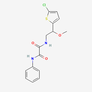 molecular formula C15H15ClN2O3S B2441723 N1-(2-(5-chlorothiophen-2-yl)-2-methoxyethyl)-N2-phenyloxalamide CAS No. 2034406-31-8