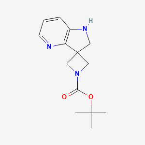 molecular formula C14H19N3O2 B2441725 Tert-butyl 1',2'-dihydrospiro[azetidine-3,3'-pyrrolo[3,2-b]pyridine]-1-carboxylate CAS No. 1251005-78-3