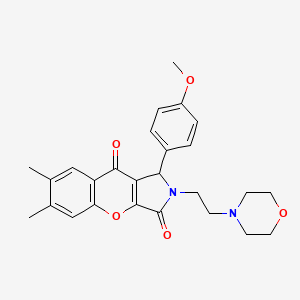 1-(4-Methoxyphenyl)-6,7-dimethyl-2-(2-morpholinoethyl)-1,2-dihydrochromeno[2,3-c]pyrrole-3,9-dione