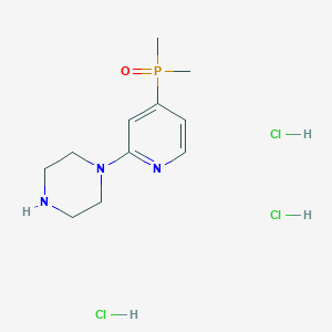 1-(4-Dimethylphosphorylpyridin-2-yl)piperazine;trihydrochloride
