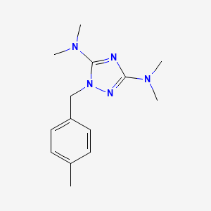molecular formula C14H21N5 B2441734 N-(3-(Dimethylamino)-1-(4-methylbenzyl)-1H-1,2,4-triazol-5-yl)-N,N-dimethylamine CAS No. 338748-22-4