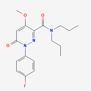 1-(4-fluorophenyl)-4-methoxy-6-oxo-N,N-dipropylpyridazine-3-carboxamide