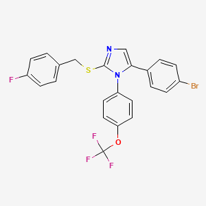 5-(4-bromophenyl)-2-((4-fluorobenzyl)thio)-1-(4-(trifluoromethoxy)phenyl)-1H-imidazole