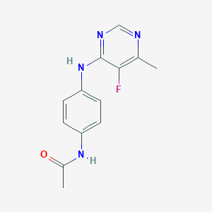 molecular formula C13H13FN4O B2441788 N-{4-[(5-fluoro-6-methylpyrimidin-4-yl)amino]phenyl}acetamide CAS No. 2415600-45-0