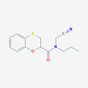 molecular formula C14H16N2O2S B2441821 N-(cyanomethyl)-N-propyl-2,3-dihydro-1,4-benzoxathiine-2-carboxamide CAS No. 1797708-68-9