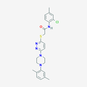 molecular formula C25H28ClN5OS B2441828 N-(2-Chloro-4-methylphenyl)-2-({6-[4-(2,5-dimethylphenyl)piperazin-1-YL]pyridazin-3-YL}sulfanyl)acetamide CAS No. 1358403-97-0