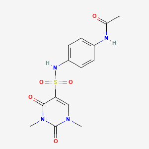 N-[4-[(1,3-dimethyl-2,4-dioxopyrimidin-5-yl)sulfonylamino]phenyl]acetamide