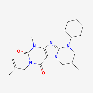 9-cyclohexyl-1,7-dimethyl-3-(2-methylprop-2-enyl)-7,8-dihydro-6H-purino[7,8-a]pyrimidine-2,4-dione
