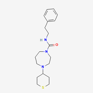 molecular formula C19H29N3OS B2441839 N-(2-phenylethyl)-4-(thian-4-yl)-1,4-diazepane-1-carboxamide CAS No. 2034419-01-5
