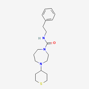 N-phenethyl-4-(tetrahydro-2H-thiopyran-4-yl)-1,4-diazepane-1-carboxamide