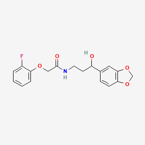 N-(3-(benzo[d][1,3]dioxol-5-yl)-3-hydroxypropyl)-2-(2-fluorophenoxy)acetamide