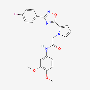 N-(3,4-dimethoxyphenyl)-2-{2-[3-(4-fluorophenyl)-1,2,4-oxadiazol-5-yl]-1H-pyrrol-1-yl}acetamide
