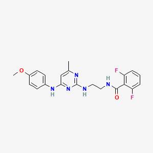 2,6-difluoro-N-(2-((4-((4-methoxyphenyl)amino)-6-methylpyrimidin-2-yl)amino)ethyl)benzamide
