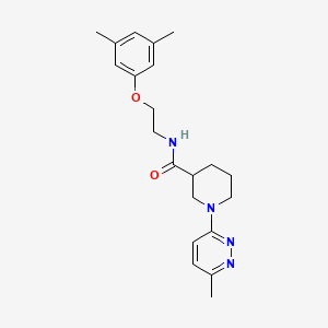 molecular formula C21H28N4O2 B2441866 N-[2-(3,5-Dimethylphenoxy)ethyl]-1-(6-methylpyridazin-3-YL)piperidine-3-carboxamide CAS No. 1421515-91-4