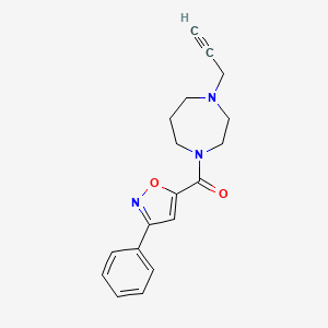 B2441872 1-(3-Phenyl-1,2-oxazole-5-carbonyl)-4-(prop-2-yn-1-yl)-1,4-diazepane CAS No. 2094198-12-4