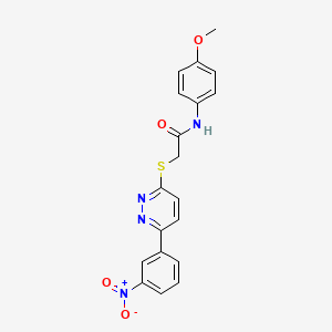 molecular formula C19H16N4O4S B2441875 N-(4-methoxyphenyl)-2-{[6-(3-nitrophenyl)pyridazin-3-yl]sulfanyl}acetamide CAS No. 893997-36-9