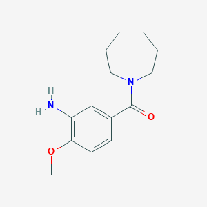 molecular formula C14H20N2O2 B2441883 5-(Azepane-1-carbonyl)-2-methoxyaniline CAS No. 926213-56-1