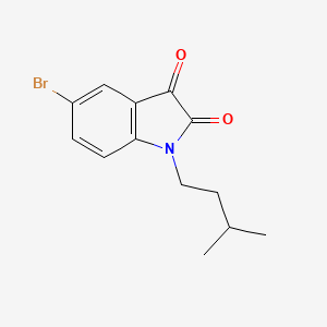 molecular formula C13H14BrNO2 B2441886 5-bromo-1-(3-methylbutyl)-1H-indole-2,3-dione CAS No. 937690-57-8