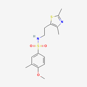 molecular formula C15H20N2O3S2 B2441950 N-[2-(2,4-dimethyl-1,3-thiazol-5-yl)ethyl]-4-methoxy-3-methylbenzene-1-sulfonamide CAS No. 873009-91-7