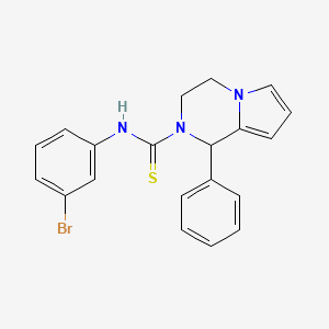 molecular formula C20H18BrN3S B2442021 N-(3-bromophenyl)-1-phenyl-1H,2H,3H,4H-pyrrolo[1,2-a]pyrazine-2-carbothioamide CAS No. 393823-60-4