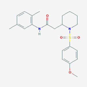 molecular formula C22H28N2O4S B2442043 N-(2,5-dimethylphenyl)-2-(1-((4-methoxyphenyl)sulfonyl)piperidin-2-yl)acetamide CAS No. 941991-33-9