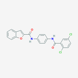 molecular formula C22H14Cl2N2O3 B244205 N-[4-[(2,5-dichlorobenzoyl)amino]phenyl]-1-benzofuran-2-carboxamide 