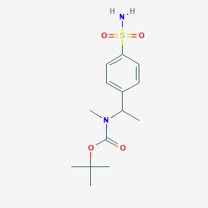 molecular formula C14H22N2O4S B2442102 tert-butyl N-methyl-N-[1-(4-sulfamoylphenyl)ethyl]carbamate CAS No. 1795281-33-2