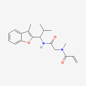 molecular formula C19H24N2O3 B2442113 N-Methyl-N-[2-[[2-methyl-1-(3-methyl-1-benzofuran-2-yl)propyl]amino]-2-oxoethyl]prop-2-enamide CAS No. 2200105-15-1