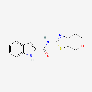 molecular formula C15H13N3O2S B2442129 N-(6,7-dihydro-4H-pyrano[4,3-d]thiazol-2-yl)-1H-indole-2-carboxamide CAS No. 1396638-03-1