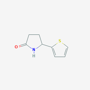 molecular formula C8H9NOS B2442159 5-(2-Thienyl)-2-pyrrolidinone CAS No. 90005-51-9
