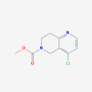 molecular formula C10H11ClN2O2 B2442165 Methyl 4-chloro-7,8-dihydro-1,6-naphthyridine-6(5H)-carboxylate CAS No. 2174001-39-7