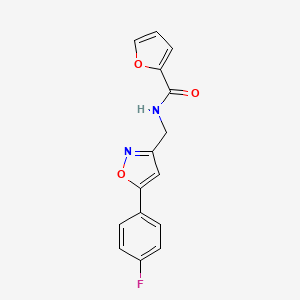 molecular formula C15H11FN2O3 B2442177 N-((5-(4-fluorophenyl)isoxazol-3-yl)methyl)furan-2-carboxamide CAS No. 953010-87-2