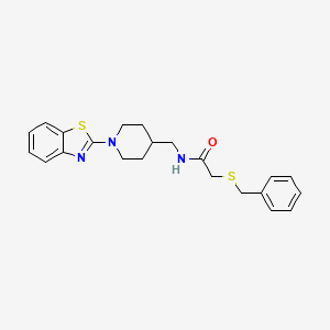 B2442210 N-((1-(benzo[d]thiazol-2-yl)piperidin-4-yl)methyl)-2-(benzylthio)acetamide CAS No. 1797534-41-8