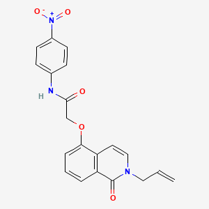 molecular formula C20H17N3O5 B2442219 N-(4-nitrophenyl)-2-{[1-oxo-2-(prop-2-en-1-yl)-1,2-dihydroisoquinolin-5-yl]oxy}acetamide CAS No. 903302-80-7