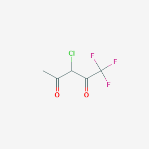 molecular formula C5H4ClF3O2 B2442220 3-Chloro-1,1,1-trifluoropentane-2,4-dione CAS No. 886502-58-5