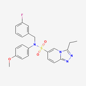molecular formula C22H21FN4O3S B2442222 3-ethyl-N-[(3-fluorophenyl)methyl]-N-(4-methoxyphenyl)-[1,2,4]triazolo[4,3-a]pyridine-6-sulfonamide CAS No. 1251620-36-6